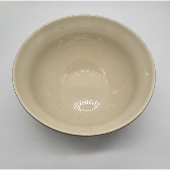 MCCOY Memories Pottery Ovenware Mixing Bowl Cream Pink Blue Stripe - Picture 2 of 10